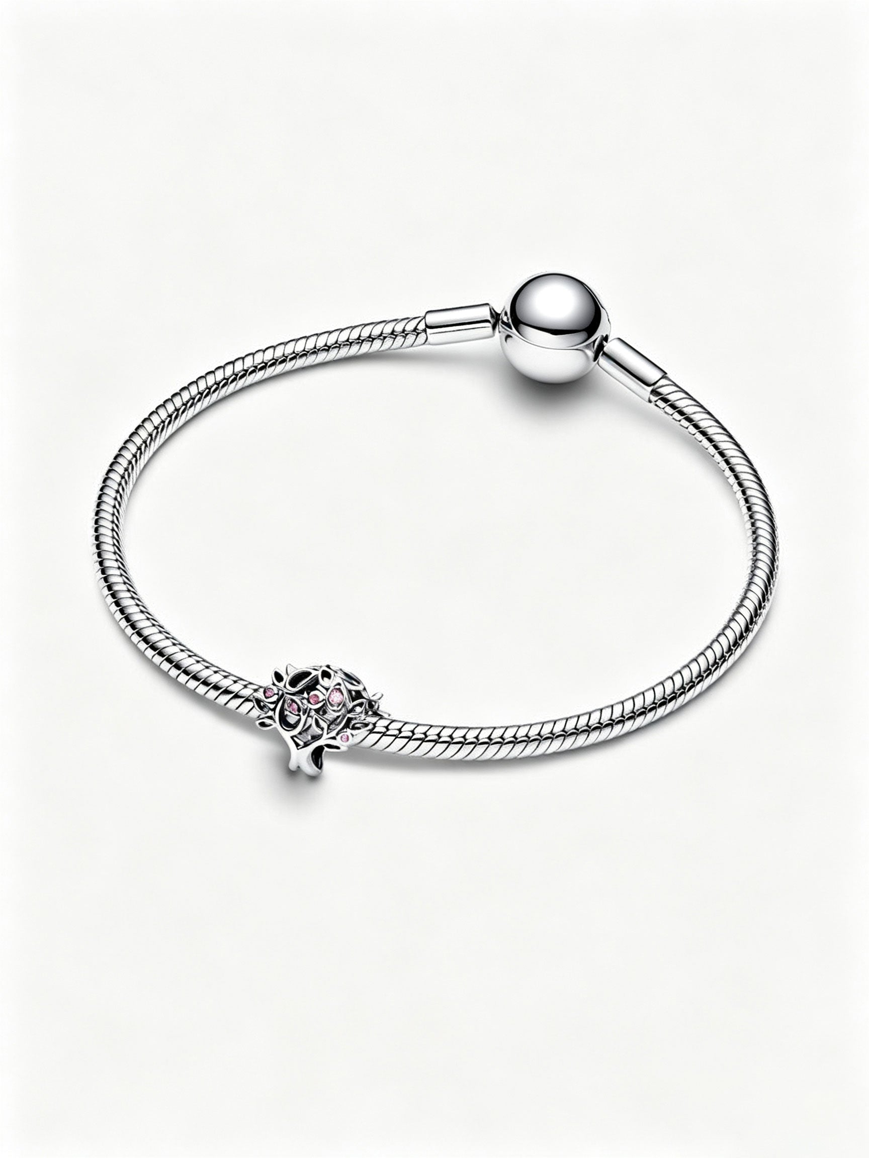 Familienstammbaum Offen gearbeitetes Charm Sterling-Silber