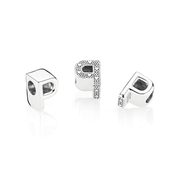 Charm Buchstabe Letter P Silber