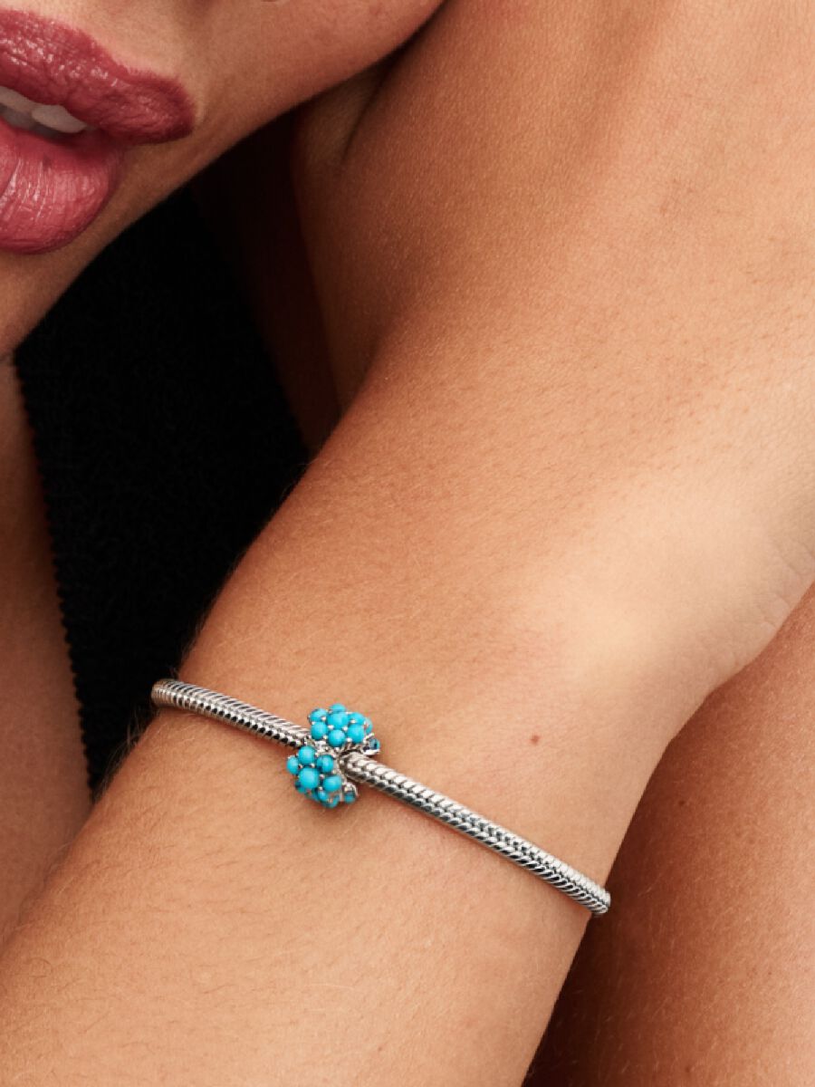 Türkisfarbenes Ozean Charm Sterling-Silber