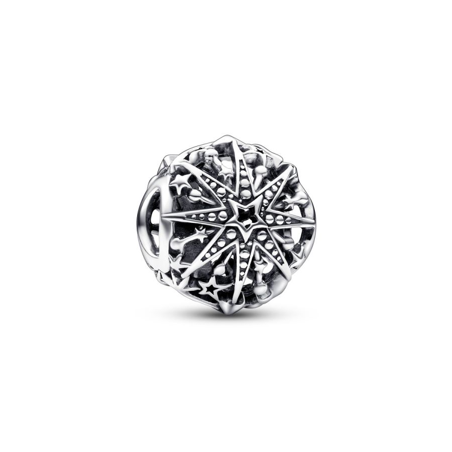 Charm Himmlische Schneeflocke Stern Sterling-Silber