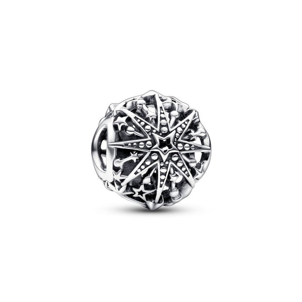 Charm Himmlische Schneeflocke Stern Sterling-Silber