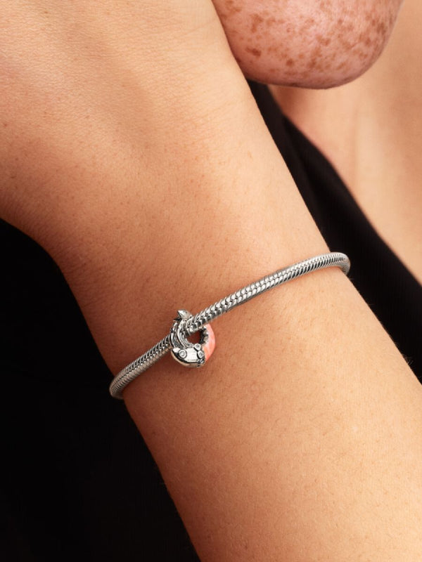 Garnelen Charm Sterling-Silber