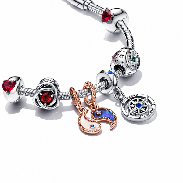 Rose  Charm-Anhänger Hand der Fatima Auge der Vorsehung