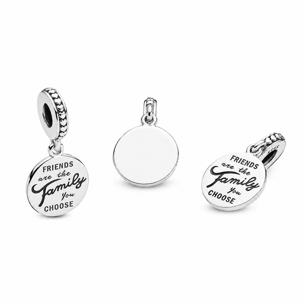 Charm-Anhänger Friends are Family Sterling-Silber