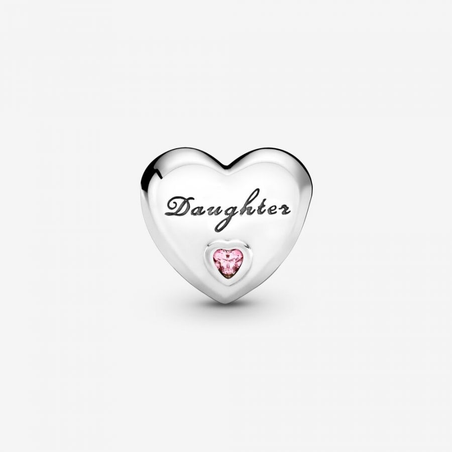 Charm Daughter Herz Tochterliebe Silber Rosa Zweitbild