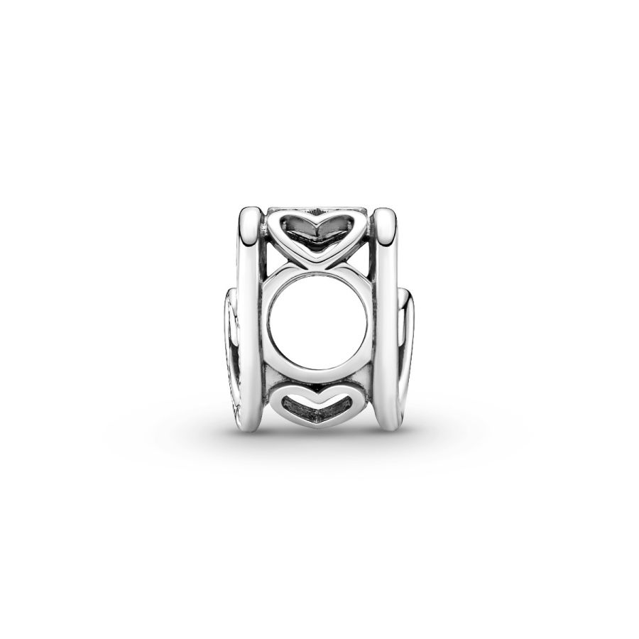 Charm Verschlungene Unendlichkeits-Herzen Silber
