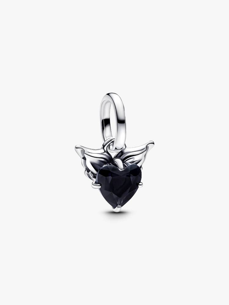 Geflügeltes Herz Mini-Charm-Anhänger Sterling-Silber
