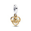 Charm-Anhänger Mama Diamant Gravierbar Silber Gold