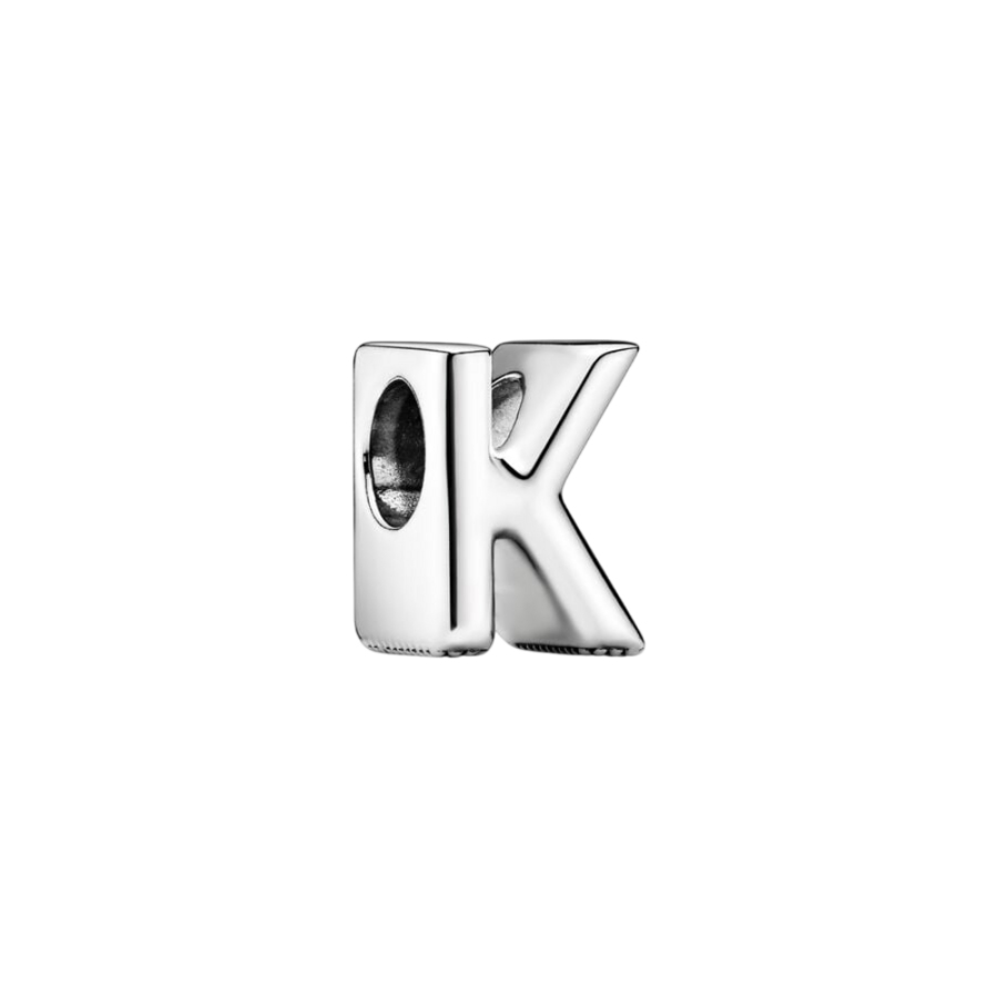 Charm Buchstabe Letter K Silber