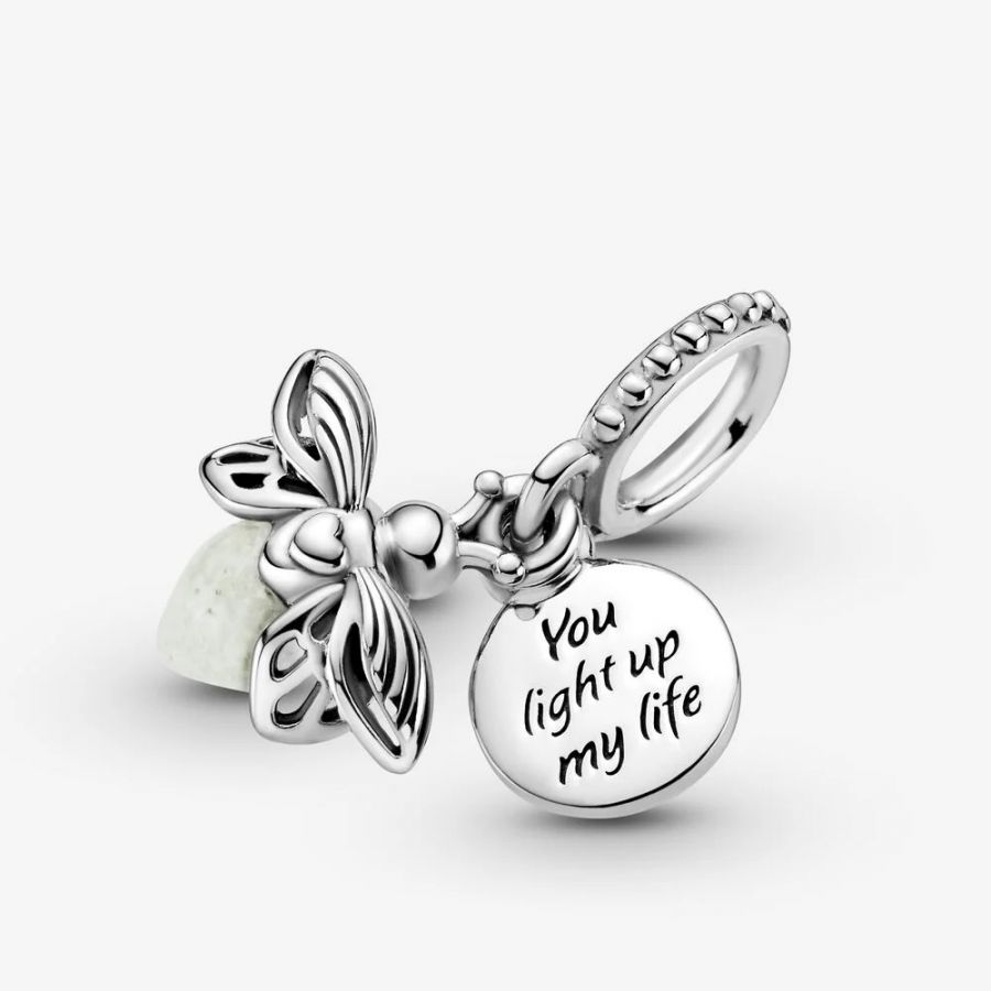 Charm-Anhänger Glühwürmchen Sterling-Silber
