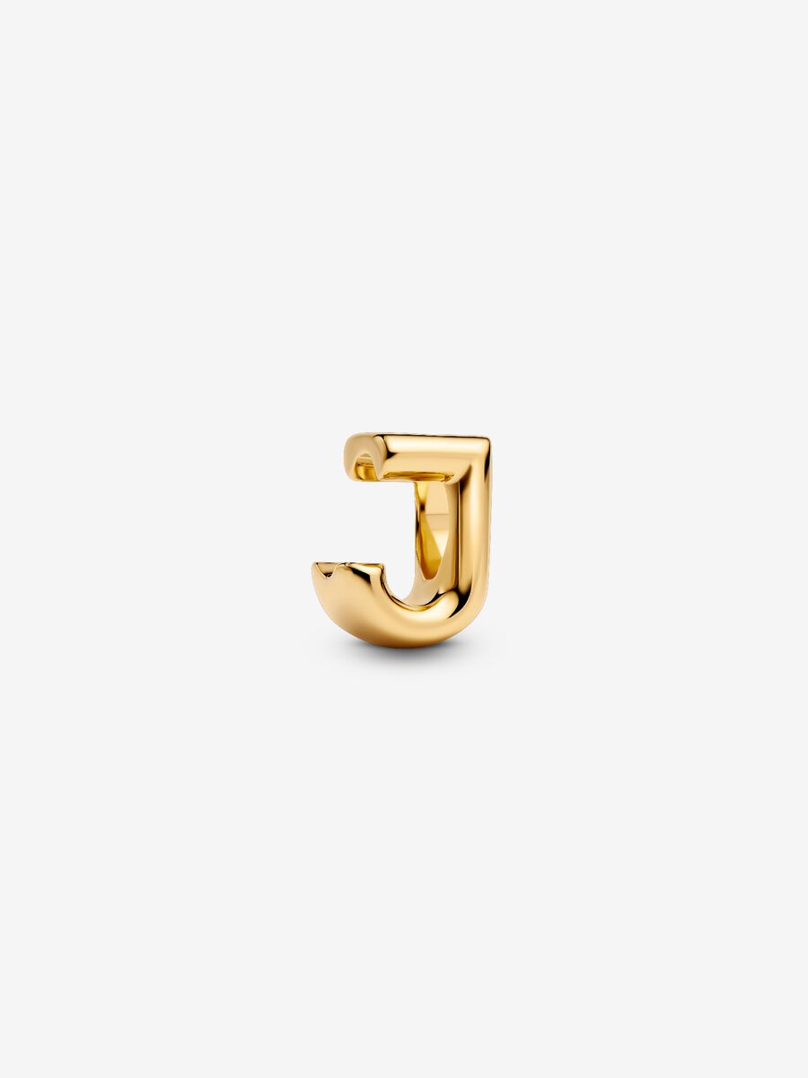 Buchstabe J Alphabet-Mini-Charm 14 Karat Vergoldung