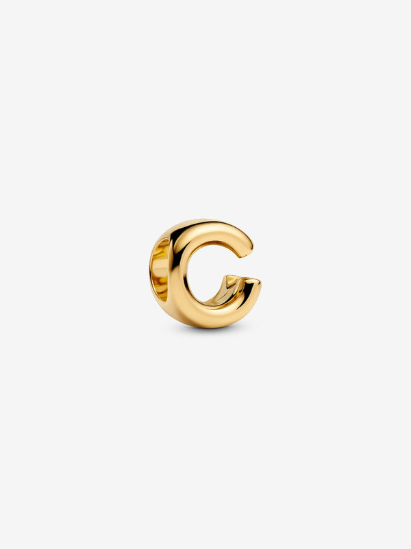 Buchstabe C Alphabet-Mini-Charm 14 Karat Vergoldung