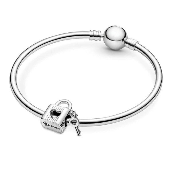 Charm Vorhängeschloss & Herzschlüssel Sterling-Silber