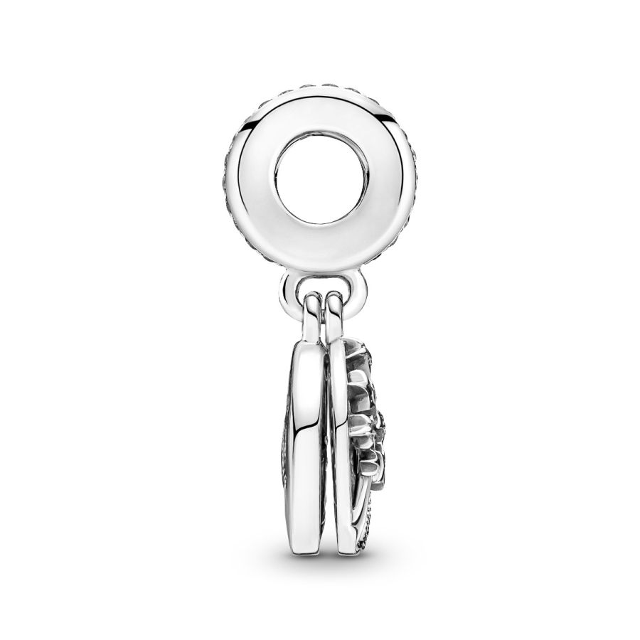Charm-Anhänger Doppelter Baum & Galaxis Mond  Sterling-Silber