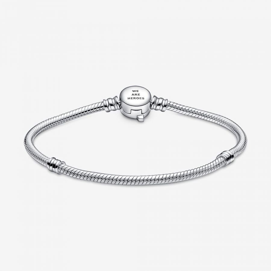 Gliederarmband The Avengers Logo-Verschluss Silber
