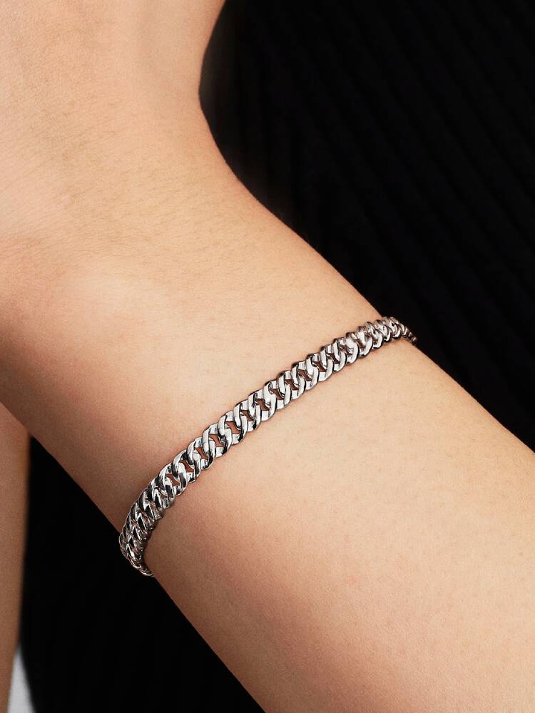 Cuban-Kettenarmband Sterling-Silber Zweitbild