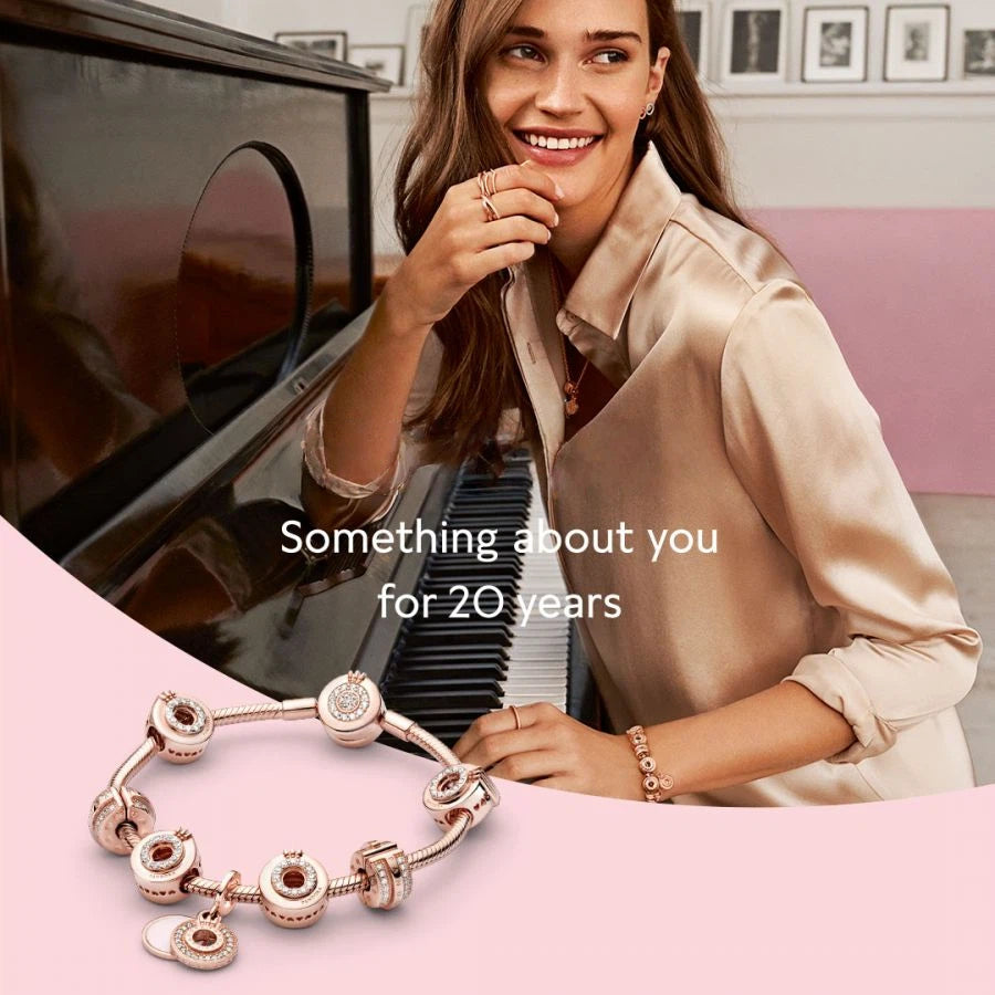 Rose  Schlangen-Gliederarmband Funkelndes Crown O