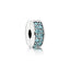Charm Clip Petrolfarben Sterling Silber