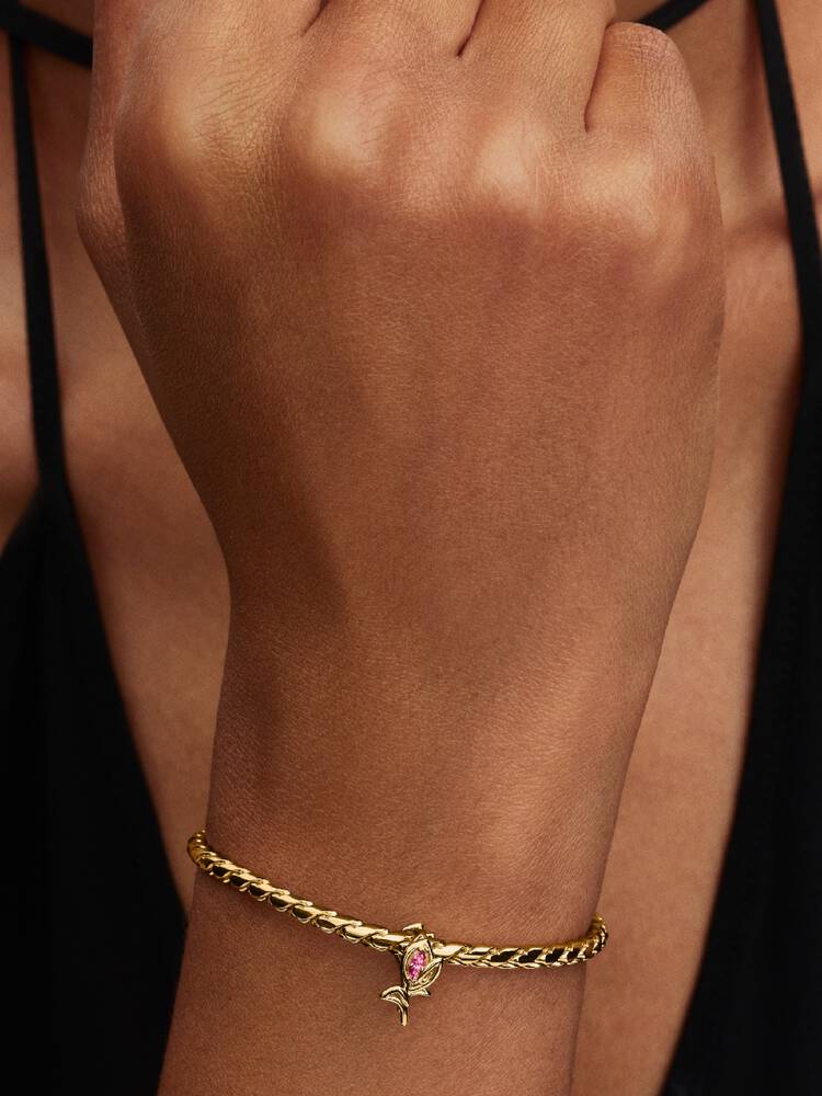 Tulpe Offen gearbeitetes Charm 14 Karat Vergoldung Zweitbild