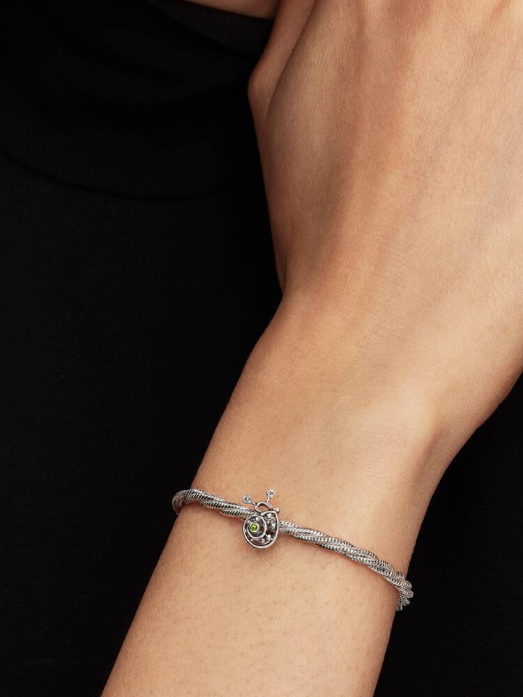 Schnecke Offen gearbeitetes Charm Sterling-Silber