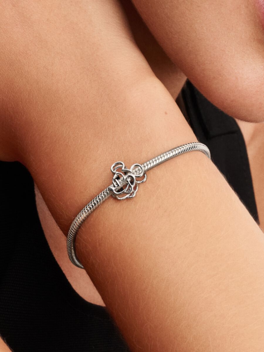Micky Maus Offen gearbeitetes Charm Sterling-Silber