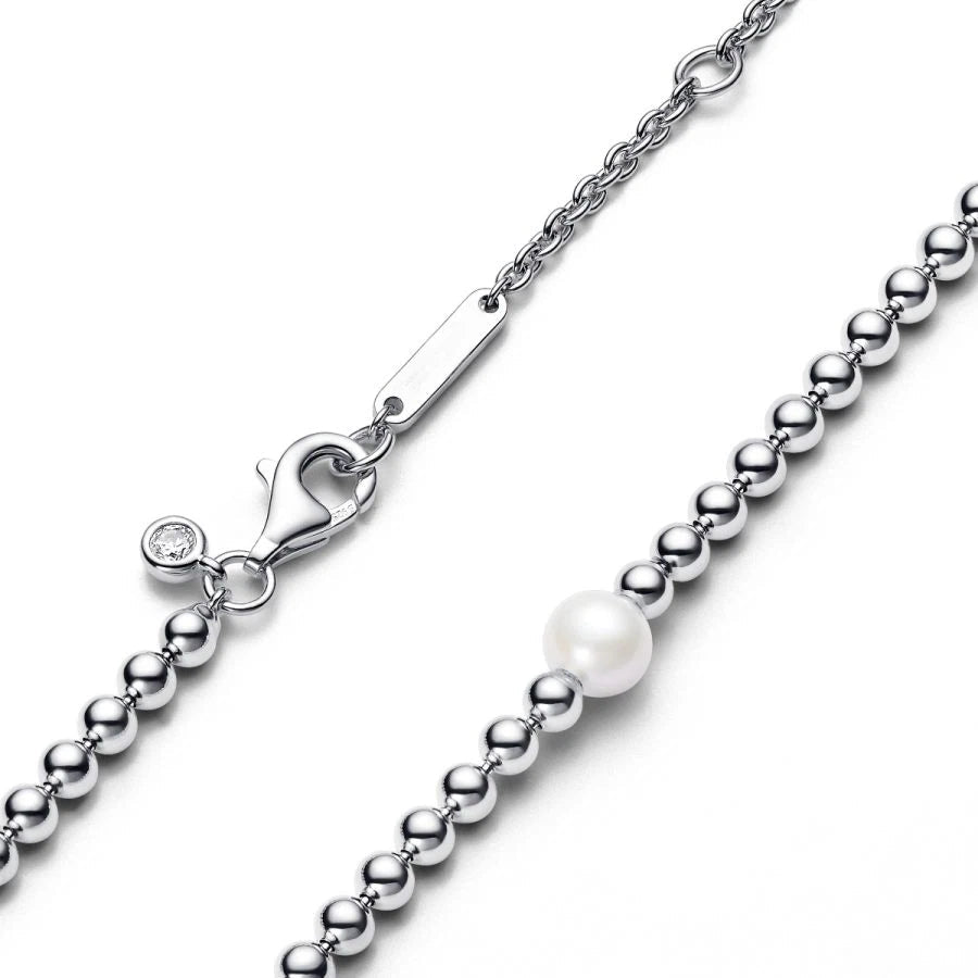 393176C01 Halskette Collier Süßwasserzuchtperle Silber Zweitbild