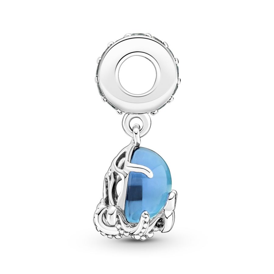 Charm-Anhänger Murano-Glas Süßer Oktopus Sterling-Silber