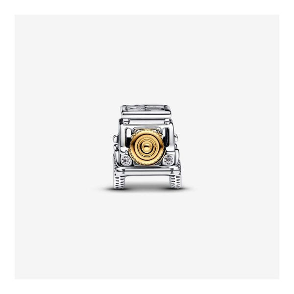 Charm Abenteuerauto Silber Vergoldet