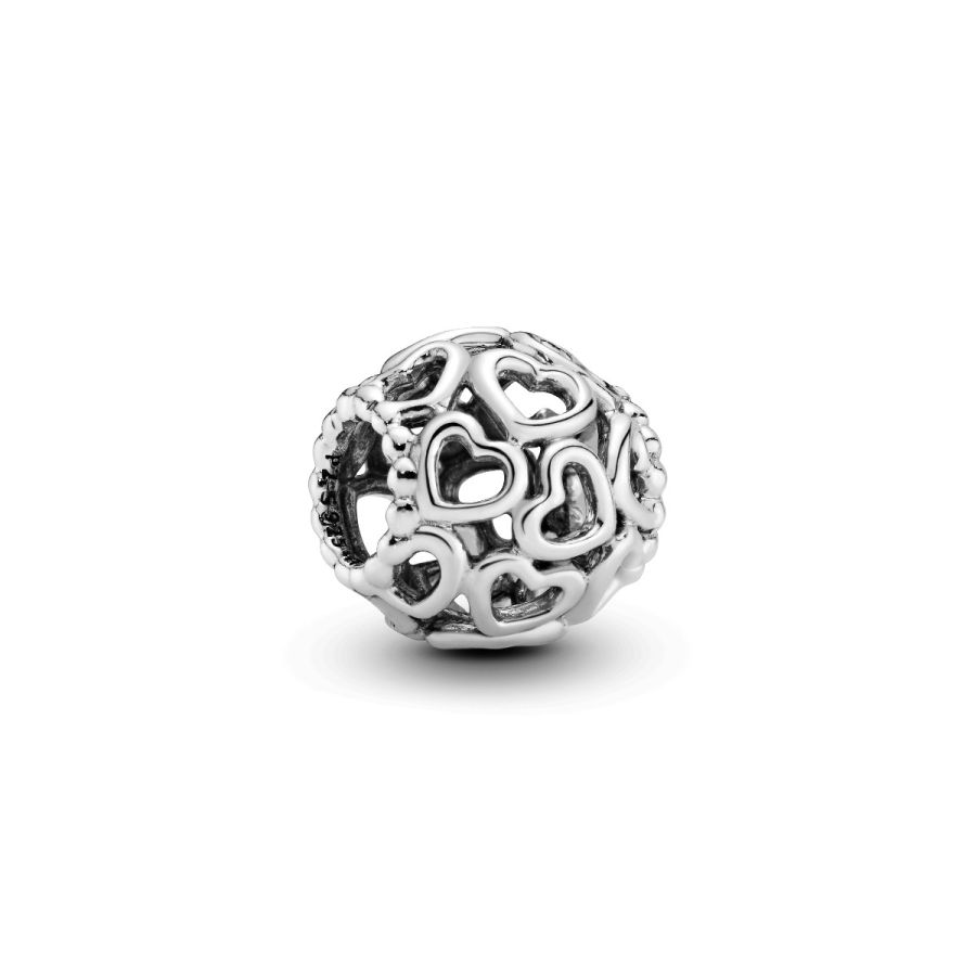 Charm All-Over Herzen Sterling-Silber