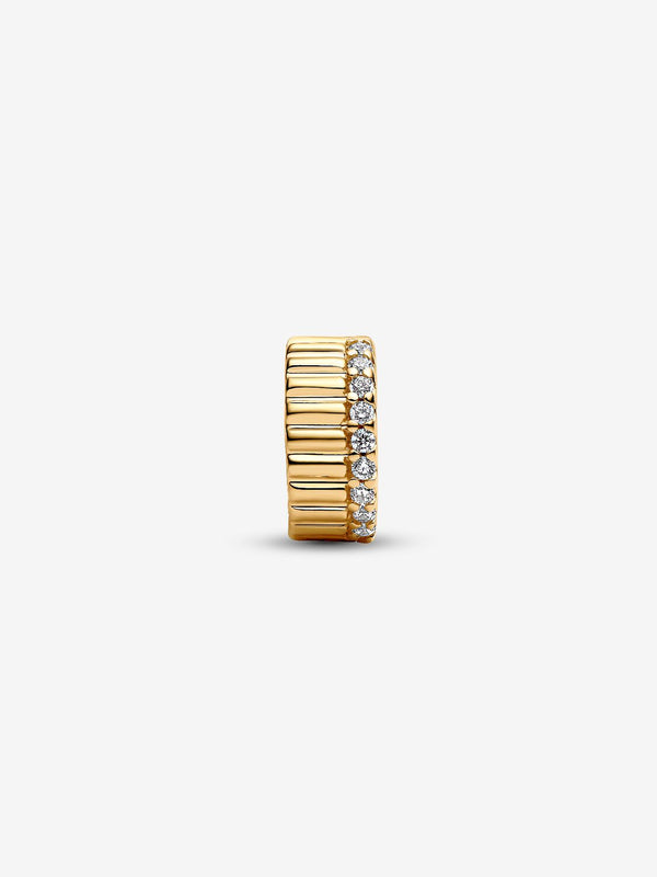 Geripptes Clip-Charm 14 Karat Vergoldung