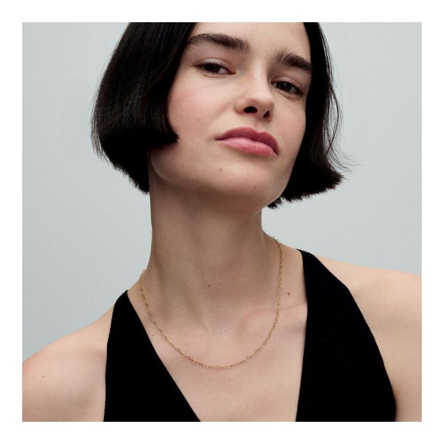 Collier-Halskette Verbundene Herzen Vergoldet 363334C00 Zweitbild