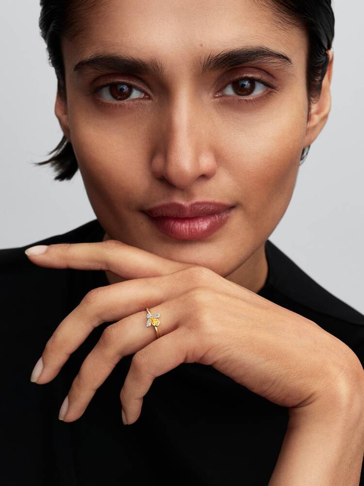 Honigbiene Ring 14 Karat Vergoldung