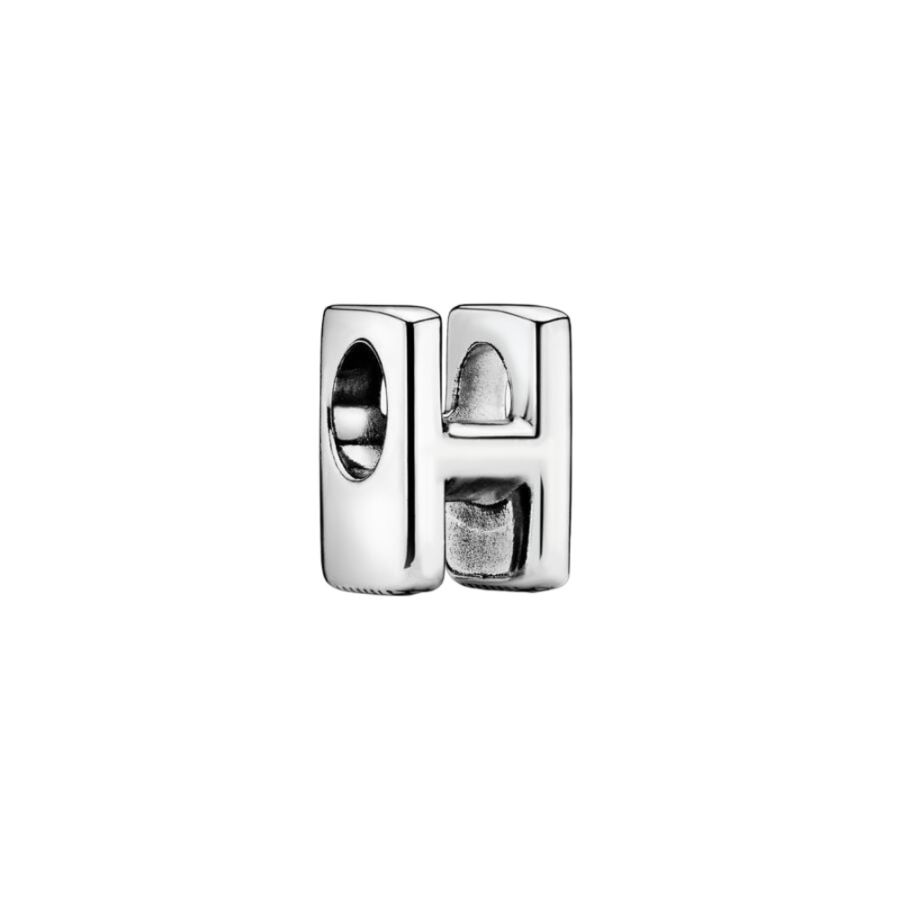 Charm Buchstabe Letter H Silber