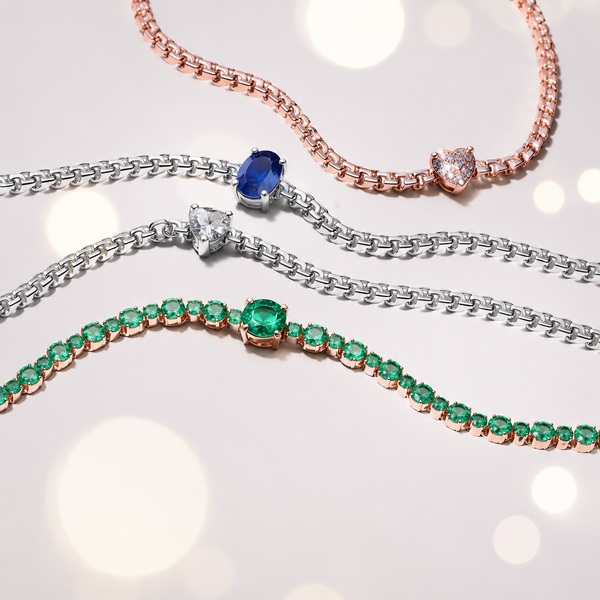 Tennisarmband Funkelndes Herz Zirkonia Silber