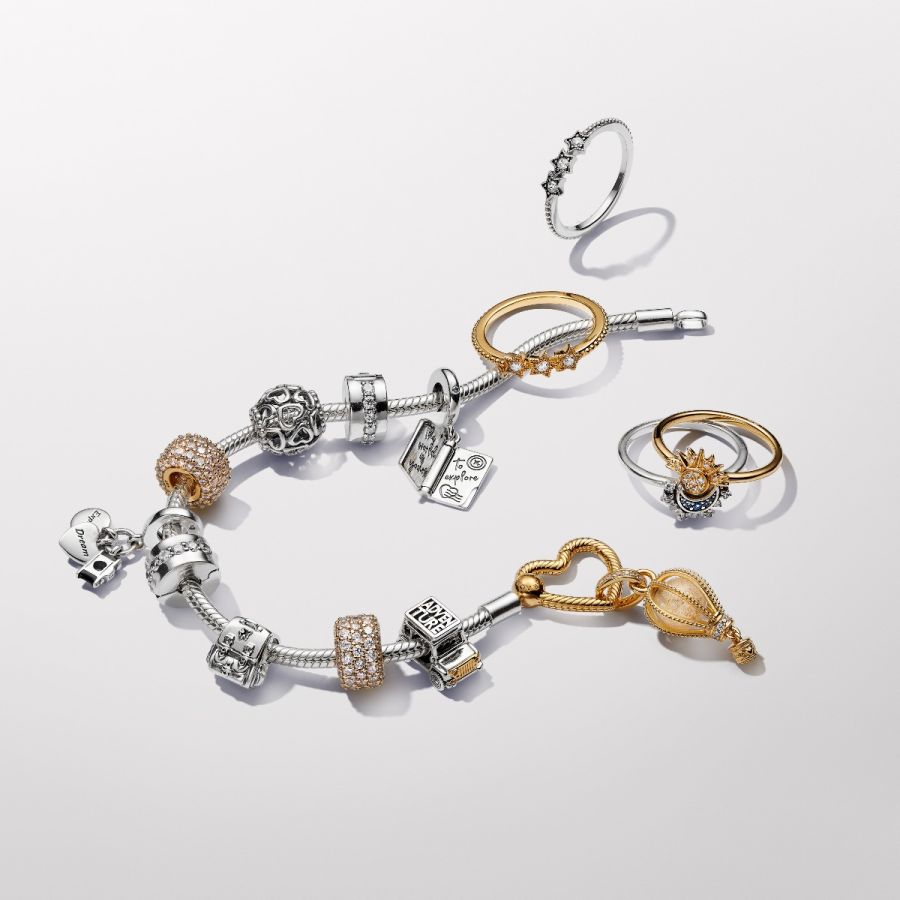 Charm Abenteuerauto Silber Vergoldet