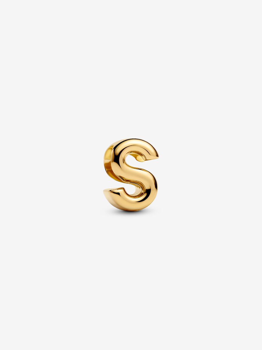 Buchstabe S Alphabet-Mini-Charm 14 Karat Vergoldung Hauptbild