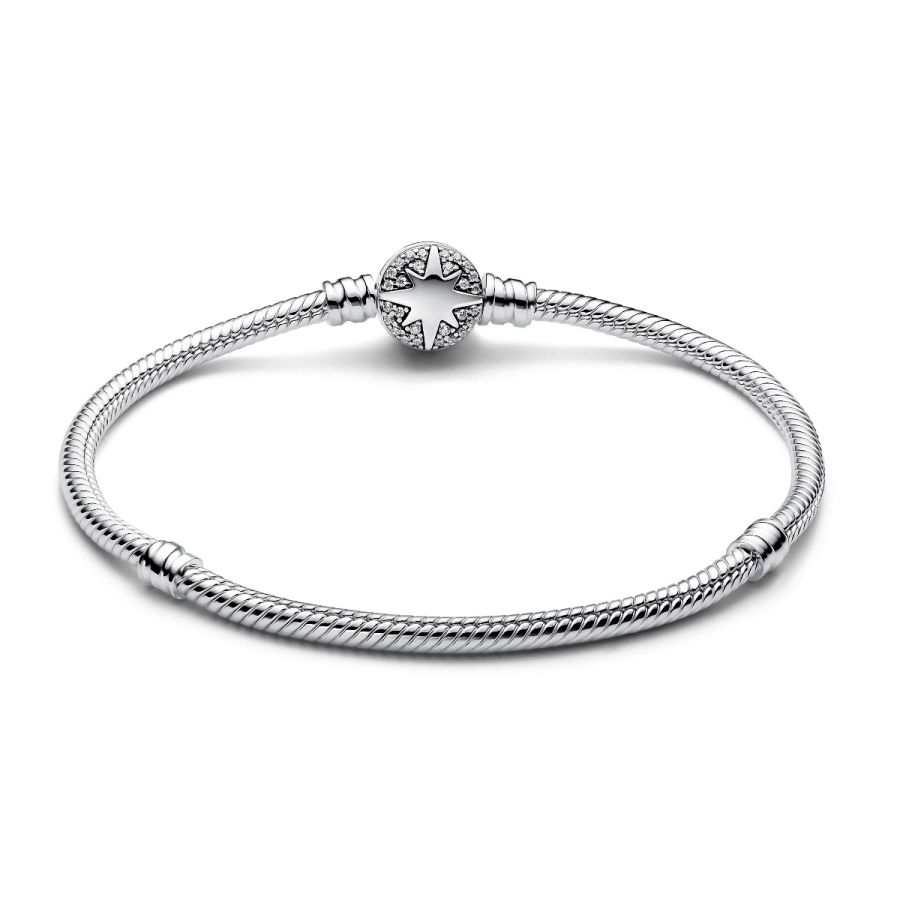 Gliederarmband Polarstern-Verschluss Silber Zweitbild