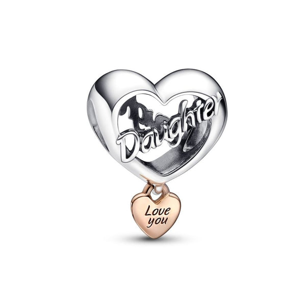 Charm Love You Daughter Herz Silber Roségold