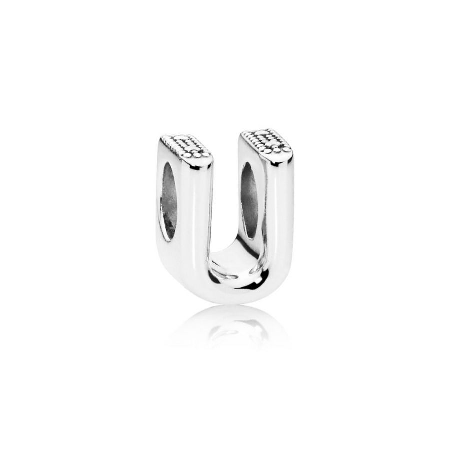 Charm Buchstabe Letter U Silber