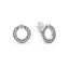 Ohrringe Ohrstecker Pavé & Logo Kreis Beidseitig Tragbar Sterling-Silber