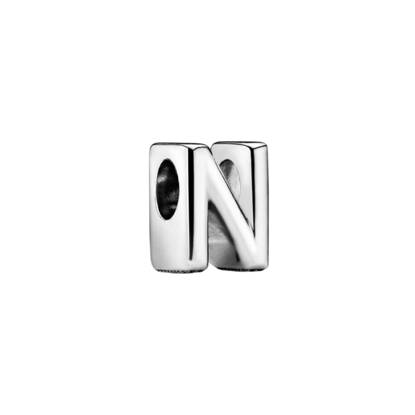 Charm Buchstabe Letter N Silber