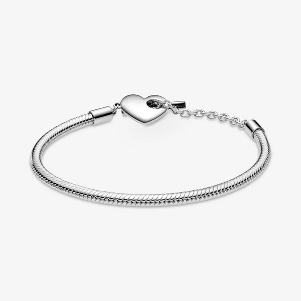 Schlangen-Gliederarmband Moments Herz T-Verschluss