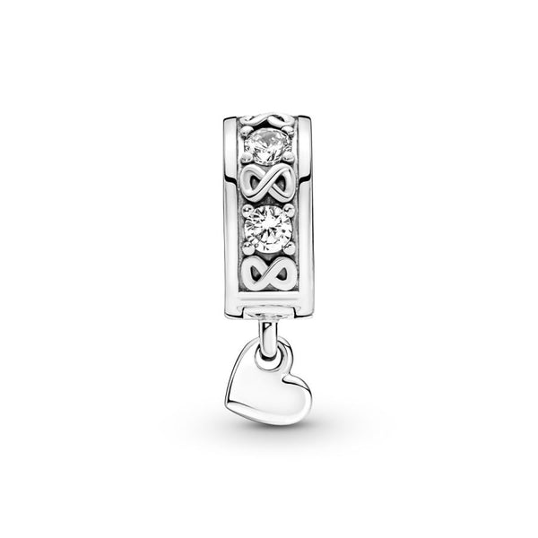 Clip-Charm Familie Für Immer Pavé Zirkonia Sterling-Silber