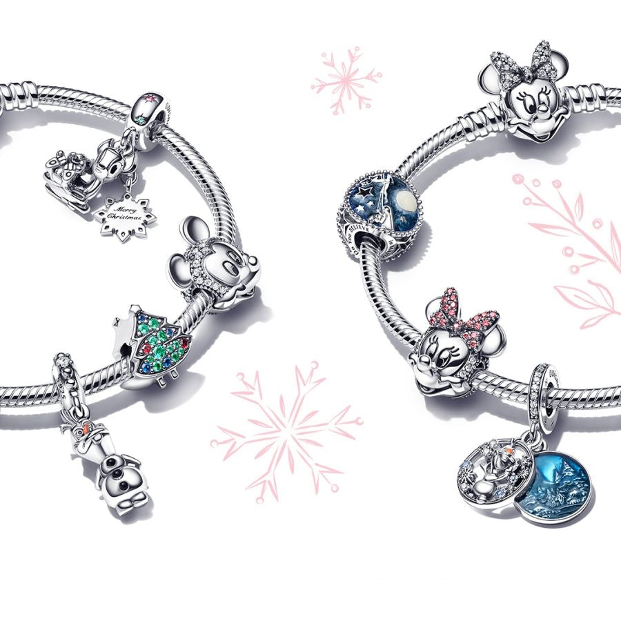 Charm Minnie Maus Schleife Mum Sterling-Silber