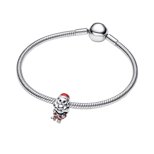 Charm Verspielter Weihnachtsmann Sterling-Silber