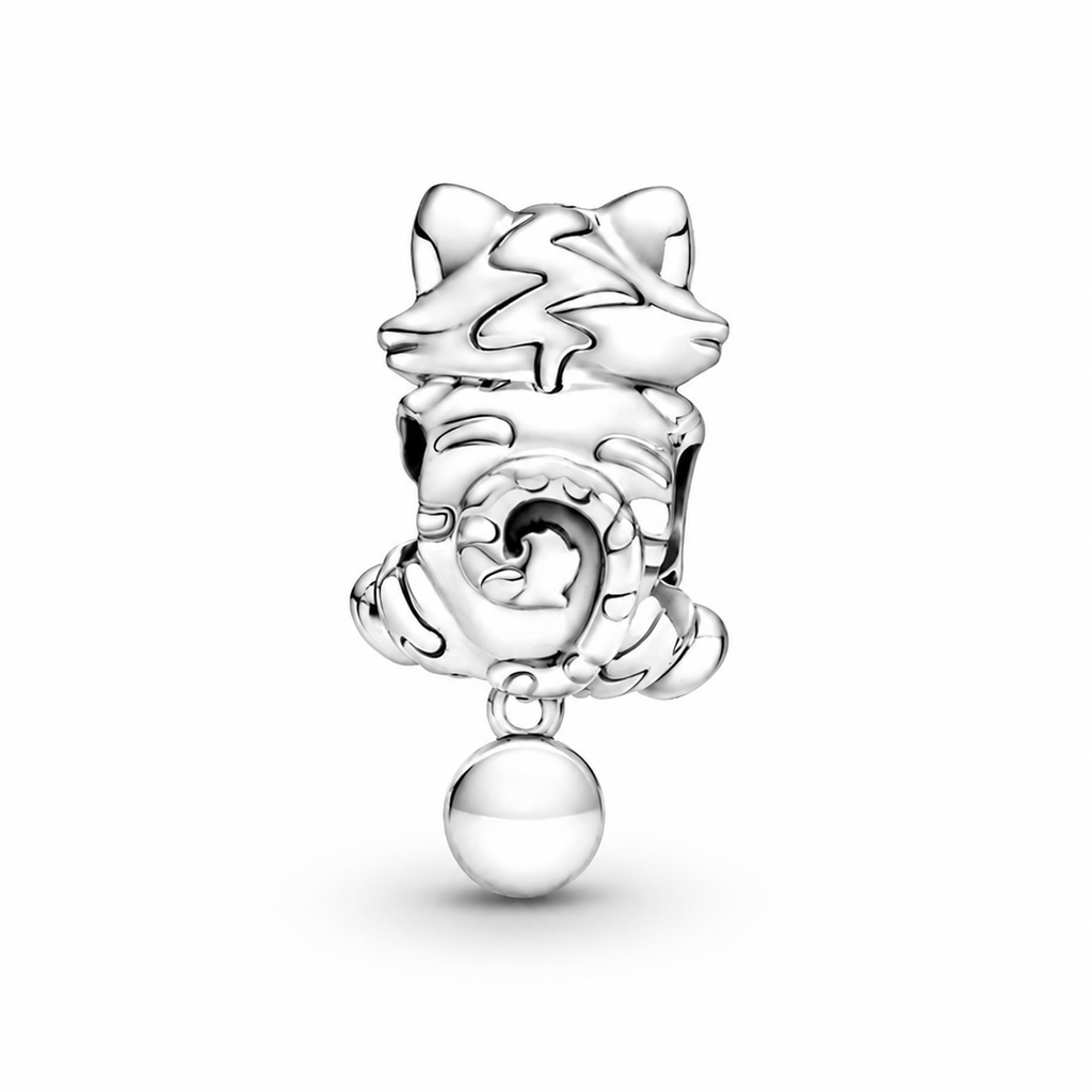Charm Kätzchen und Garnknäuel  Sterling-Silber