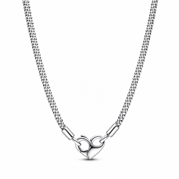 392451C00 Gliederhalskette mit Nieten Moments Silber 45 cm