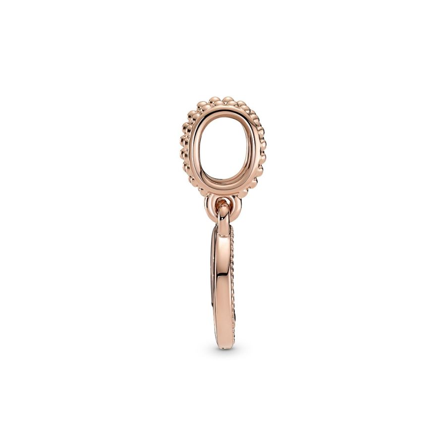 Charm-Anhänger Yin & Yang Funkelnder 14k Rosé Vergoldet