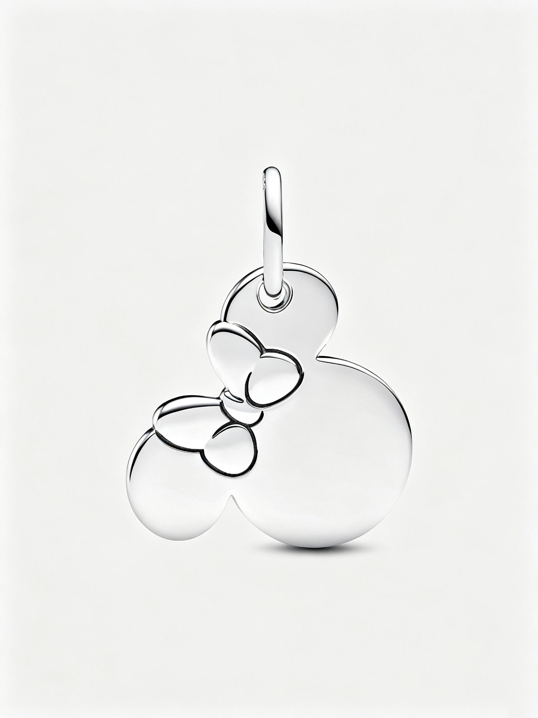 Minnie Maus Gravierbarer Charm-Anhänger Sterling-Silber