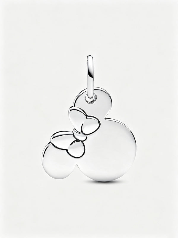 Minnie Maus Gravierbarer Charm-Anhänger Sterling-Silber